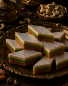 Trirangi Kaju Katli