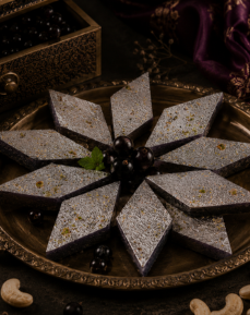 Black Current Kaju Katli